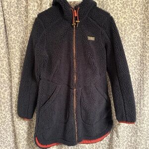L.L. Bean Women’s mountain pile fleece Navy Sherpa Jacket